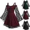 Сексуальное элегантное кружевное мини-платье Femme Robe Готическое винтажное А-силуэта Вечерняя одежда Женская одежда Уличная одежда
