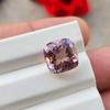 Square Cushion Cut Ametrine Gemstone, 7.60 Carat, 11.50 mm Size Stone.