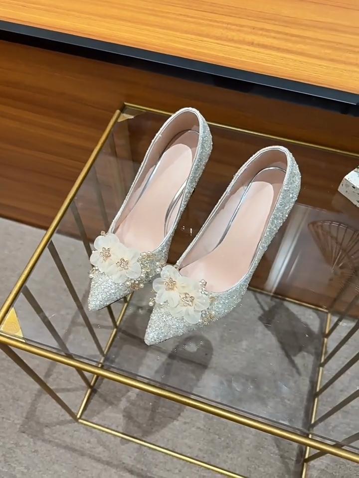 Новые стильные туфли на шпильках с острым носком, большие размеры и полнота, одинарные туфли, свадебные туфли с кристаллами