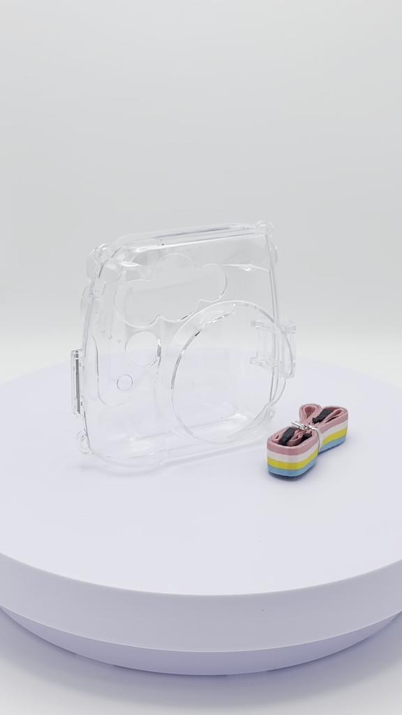 [Film Lab] Instax Mini 8/8+/9 Transparent Case Camera Protective Case with Strap CAA04