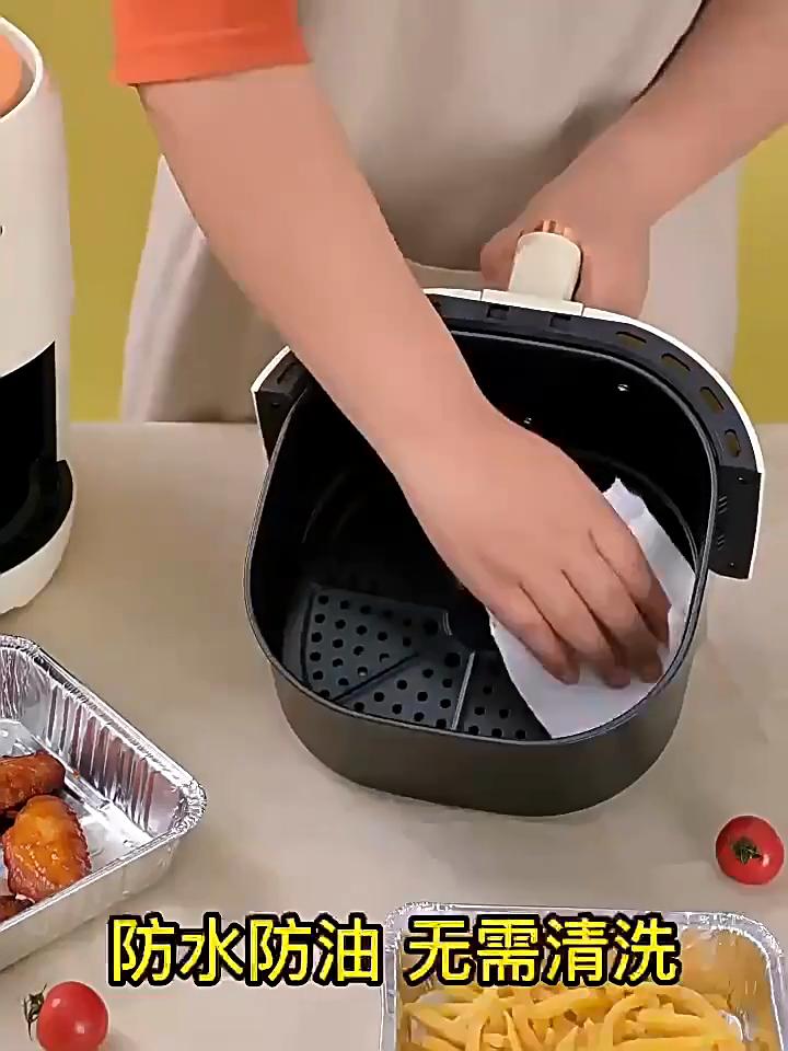 2025 Air Fryer Tin Foil Bowl Household Oven Barbecue Tin Foil Paper Box Thickened Tin Foil Tray