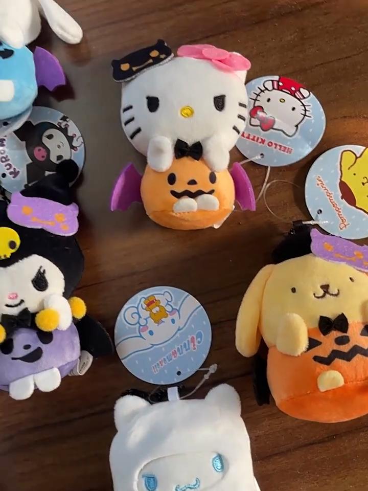 Halloween Kuromi Cat Plush Keychain With Fluffy Filling For Party Favors And Collectors
