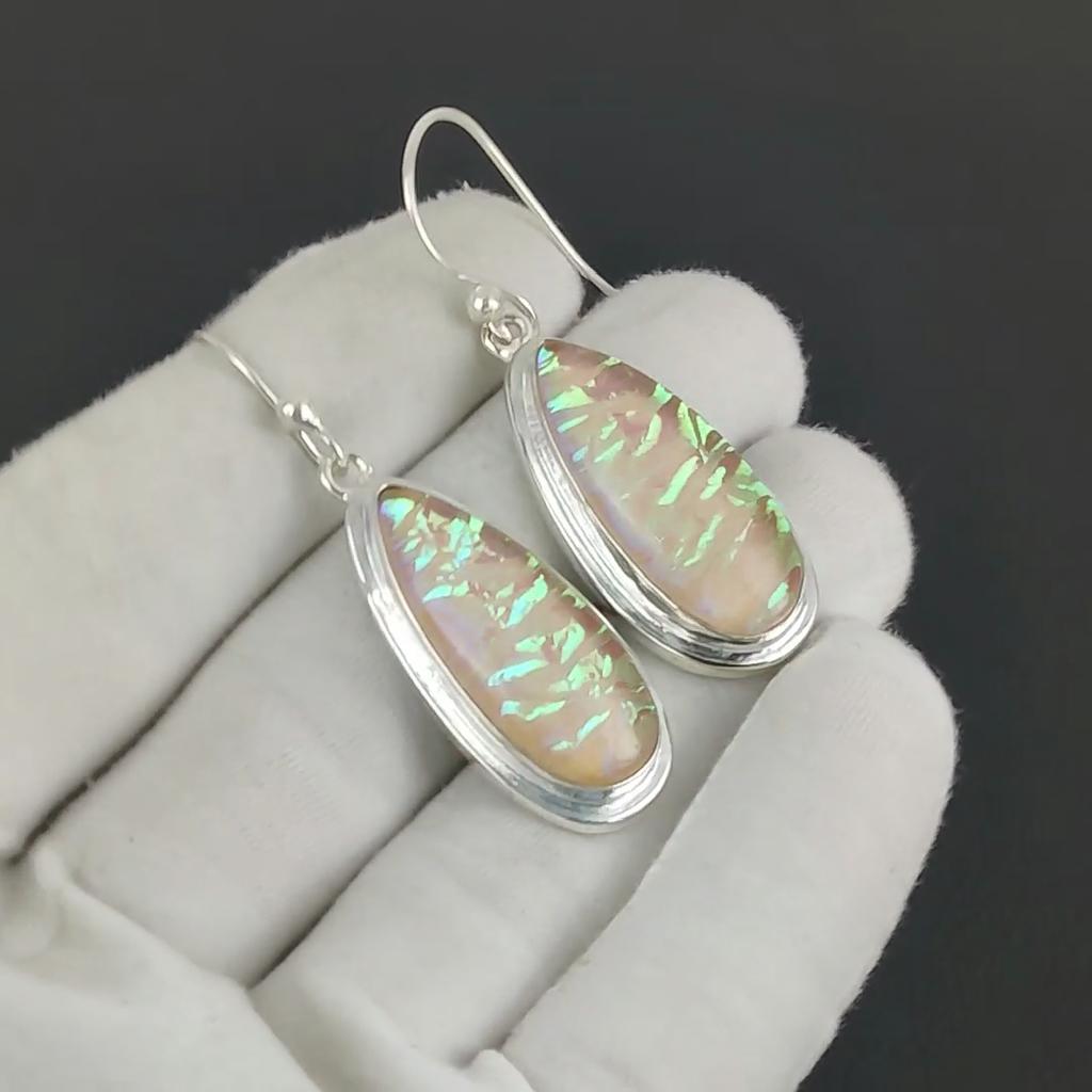 Серьги Pich Triplet Fire Opal Gemstone, серьги из стерлингового серебра 925 пробы, серьги-подвески из серебра ручной работы в стиле бохо, подарок на день рождения для жены