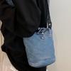 Джинсовая сумка Студенческая наплечная сумка Женская сумка кроссбоди Сумка для мобильного телефона