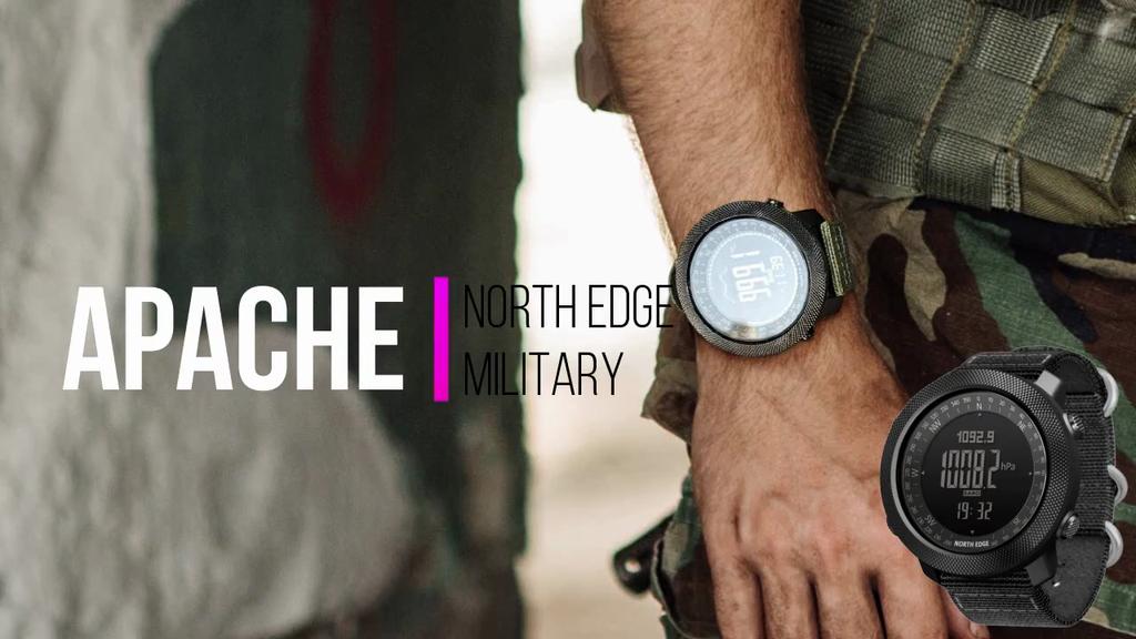 NORTH EDGE Мужские спортивные цифровые часы для бега и плавания, военные армейские часы, альтиметр, барометр, компас, водонепроницаемый браслет 50 м