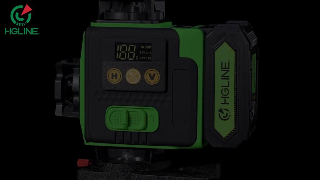 HGLINE 4D 16-линейный зеленый лазерный уровень, самовыравнивающийся, горизонтальный и вертикальный, 360°, с дистанционным управлением через приложение 30 м